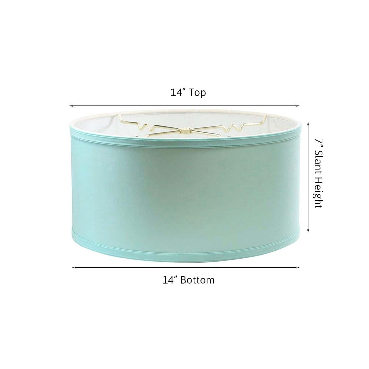 14x14x7 Drum Lamp Shade - Island Paradise Blue