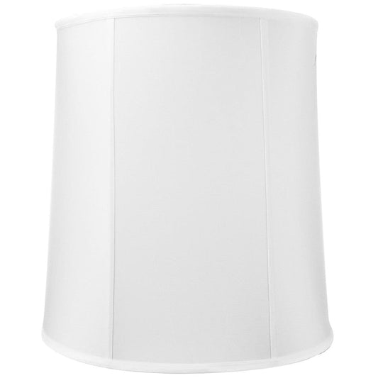 14"x16"x17" Large Drum Lampshade White Shantung, Large Cylinder Replacement Lamp Shade for Tall Table Lamps