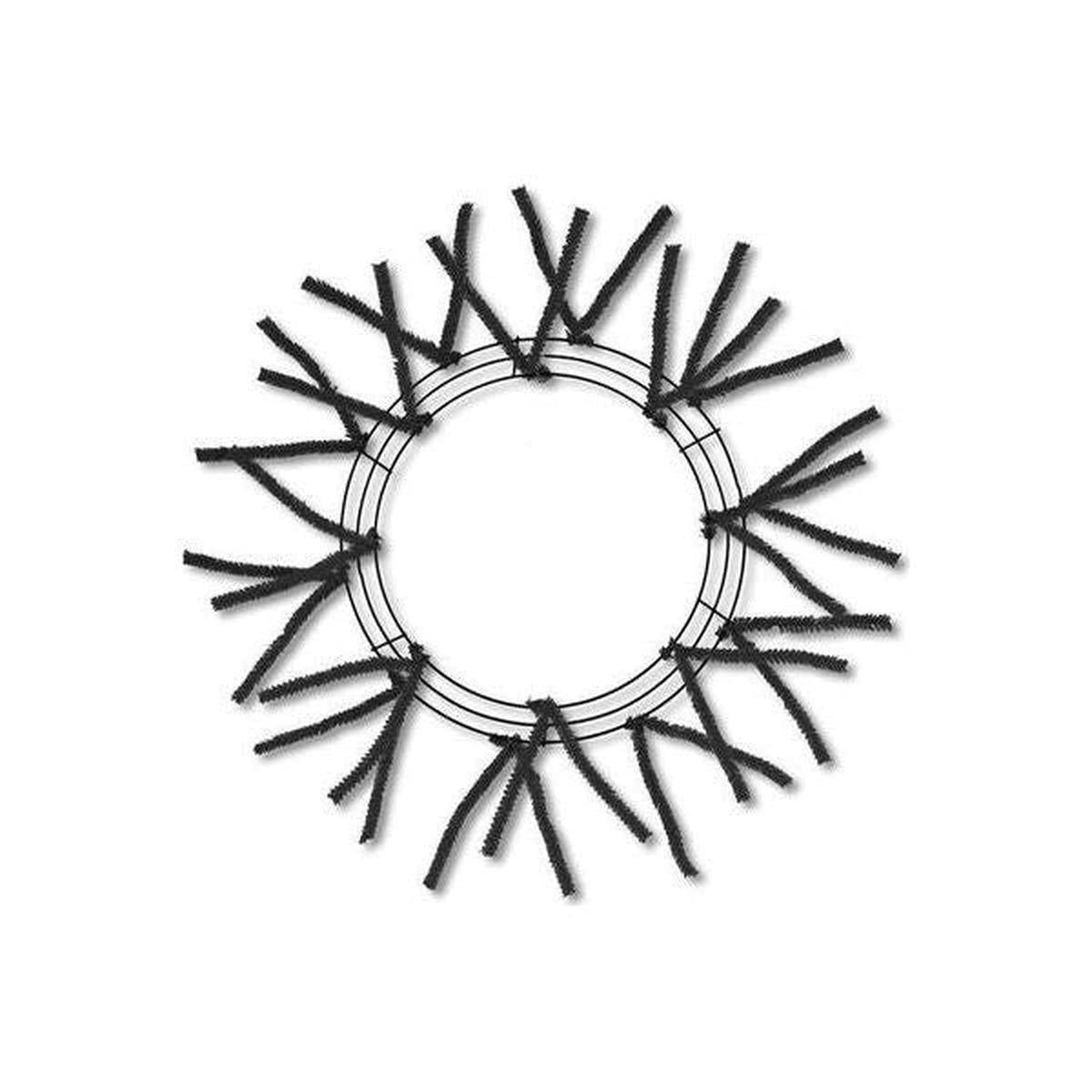15-24" Pencil Work Wreath Form: Black