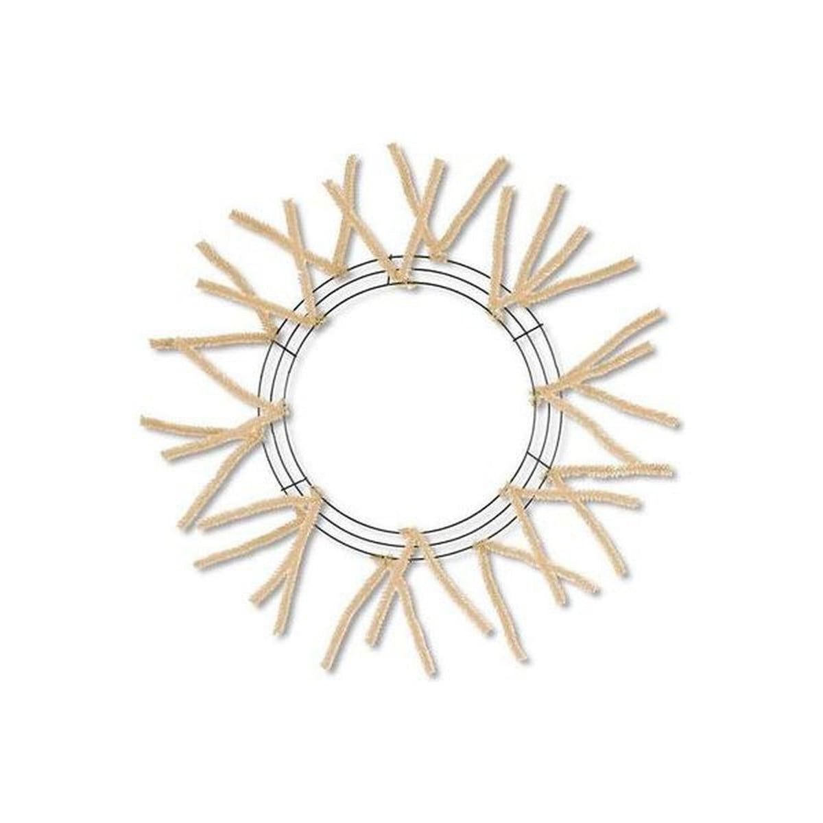 15-24" Pencil Work Wreath Form: Burlap