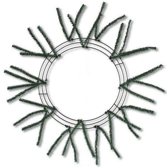 15-24" Pencil Work Wreath Form: Evergreen