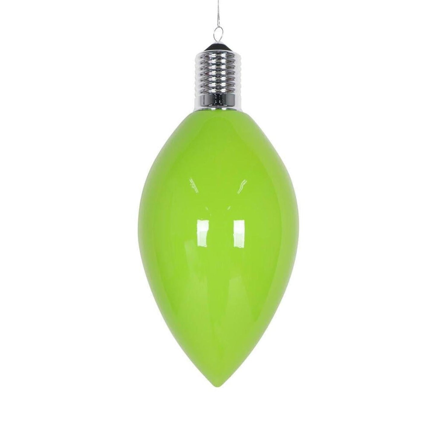15" Enamel C9 Bulb Ornament: Lime Green