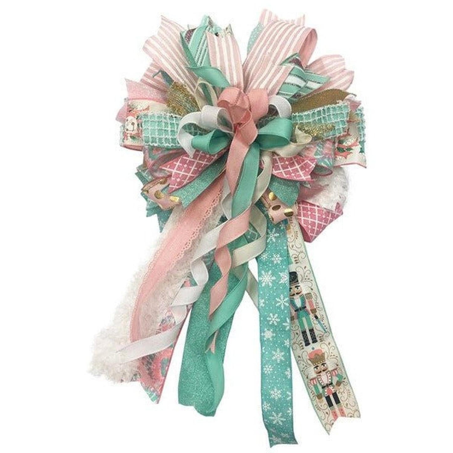 1.5" Canvas On Satin Glitter Ribbon: Light Pink (10 Yards)