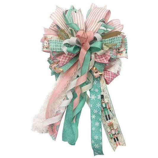 1.5" Canvas On Satin Glitter Ribbon: Light Pink (10 Yards)