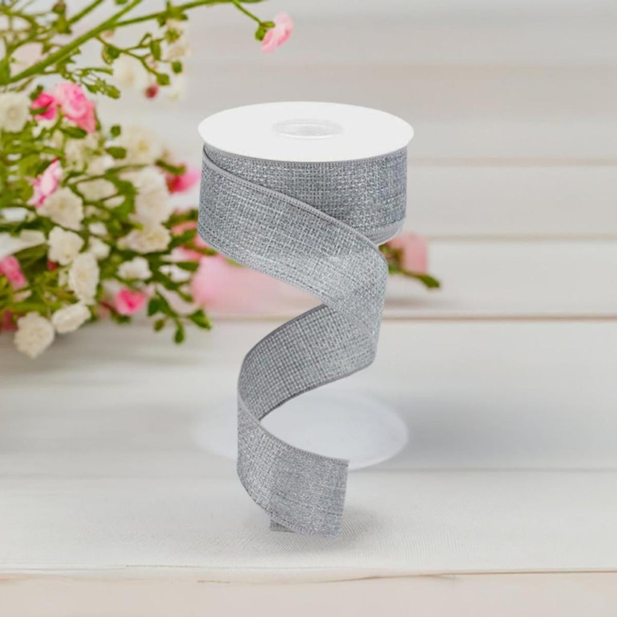 1.5" Cross Royal Ribbon: Grey (10 Yards)