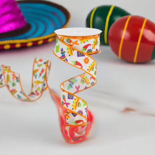 1.5" Fiesta Ribbon: Cream (10 Yards)