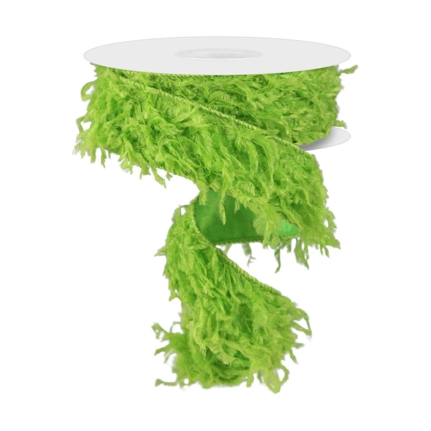 1.5" Furry Ribbon: Lime Green (10 Yards)