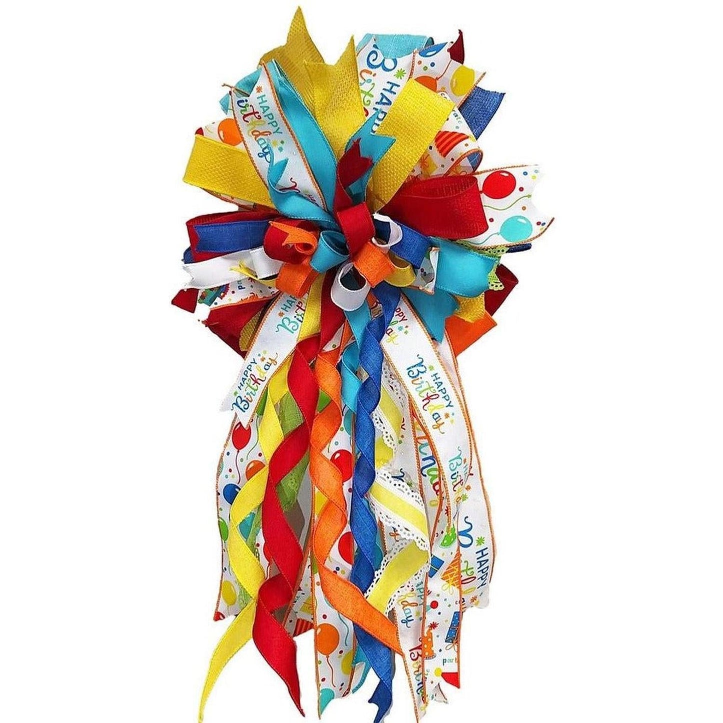 1.5" Party Hats and Gifts Ribbon: Primary Colors