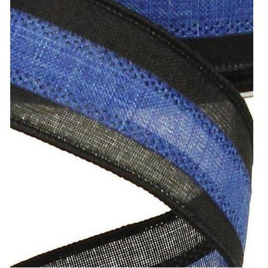 1.5" Police Support Ribbon: Black & Blue (10 Yards)