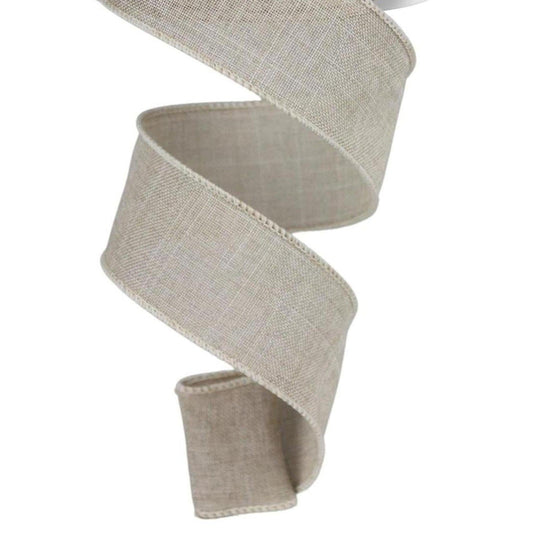 1.5" Royal Burlap Ribbon: Buff (10 Yard)