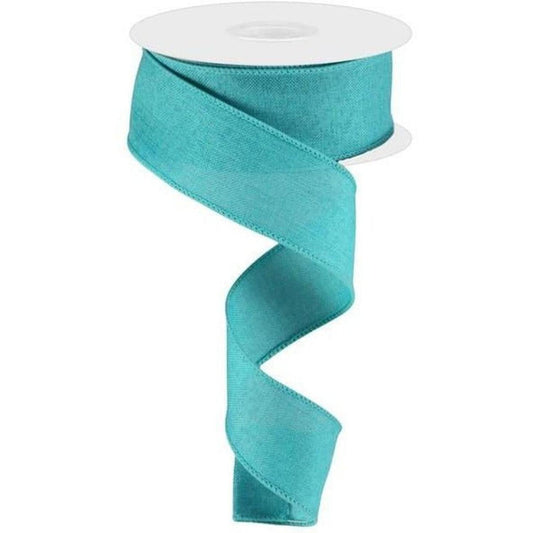 1.5" Royal Burlap Ribbon: Light Teal (10 Yards)