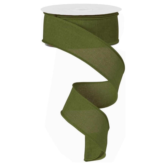 1.5" Royal Burlap Ribbon: Moss Green (10 Yards)