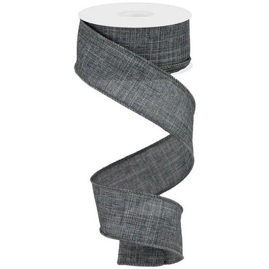 1.5" Royal Canvas Ribbon: Grey (10 Yards)