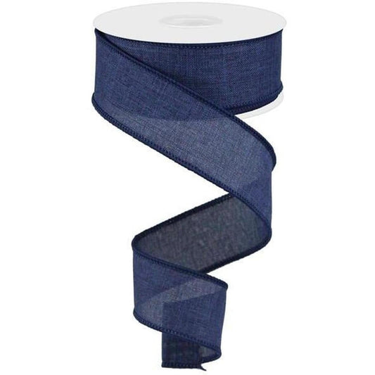 1.5" Royal Canvas Ribbon: Navy Blue (10 Yards)