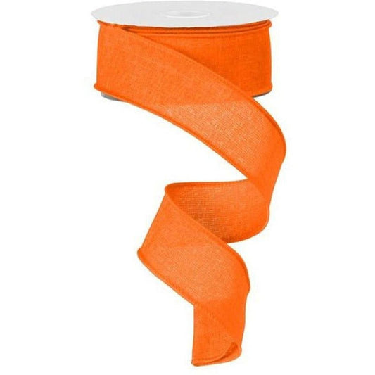 1.5" Royal Canvas Ribbon: New Orange (10 Yards)