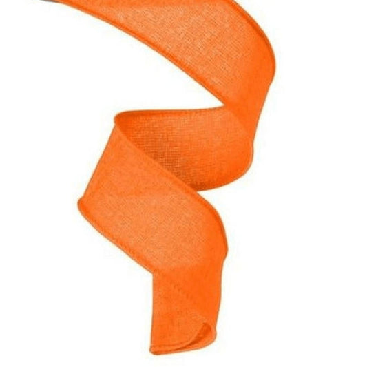 1.5" Royal Canvas Ribbon: New Orange (10 Yards)