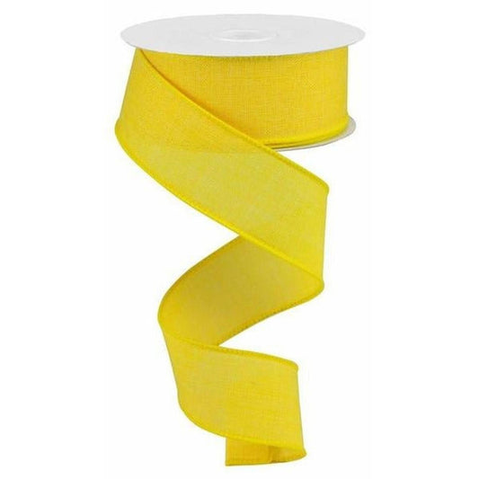 1.5" Royal Canvas Ribbon: Sun Yellow (10 Yards)