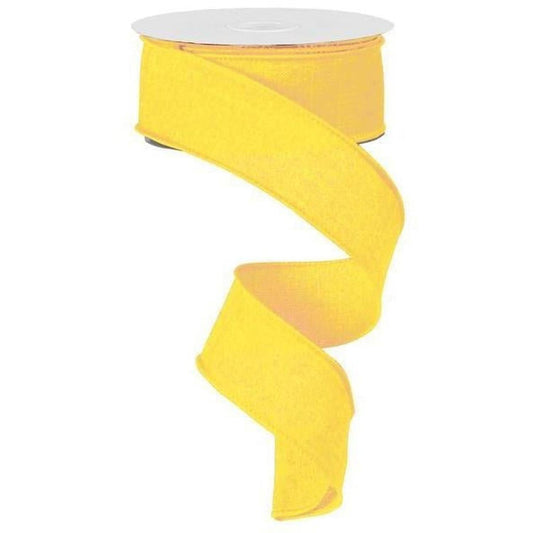 1.5" Royal Canvas Ribbon: Yellow (10 Yards)