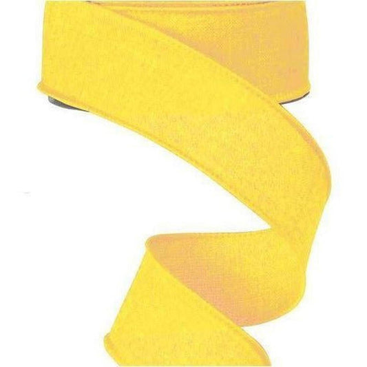 1.5" Royal Canvas Ribbon: Yellow (10 Yards)