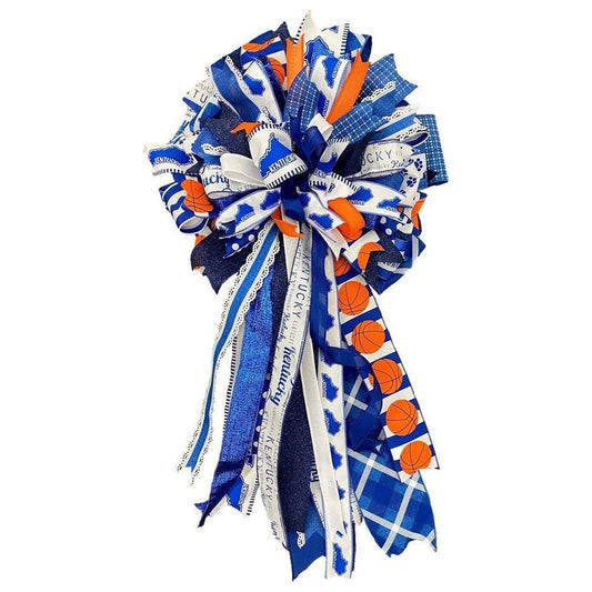 1.5" Satin Paw Print Ribbon: Blue & White (10 Yards)