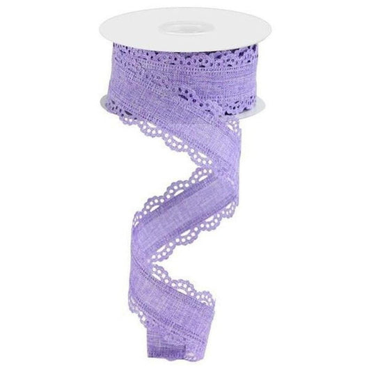 1.5" Scalloped Edge Ribbon: Lavender (10 Yard)