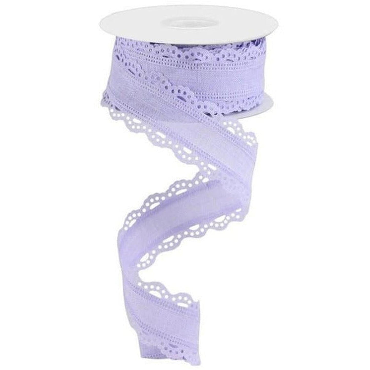 1.5" Scalloped Edge Ribbon: Light Lavender (10 Yard)