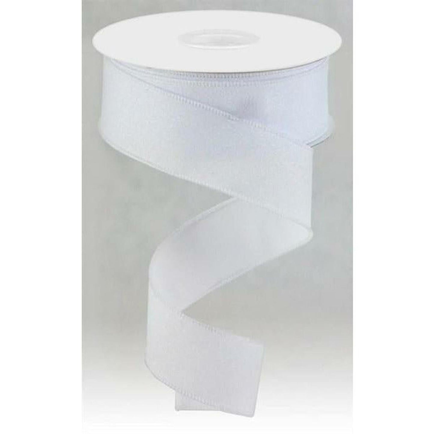 1.5" Shimmer Glitter Ribbon: White (10 Yards)