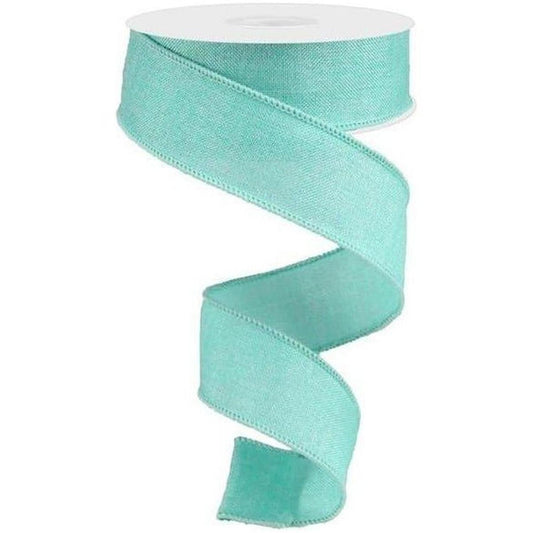 1.5" Shiny Canvas Ribbon: Aquamarine (10 Yards)