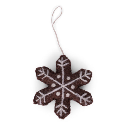 Felt Christmas Tree Decoration - Gingerbread Star
