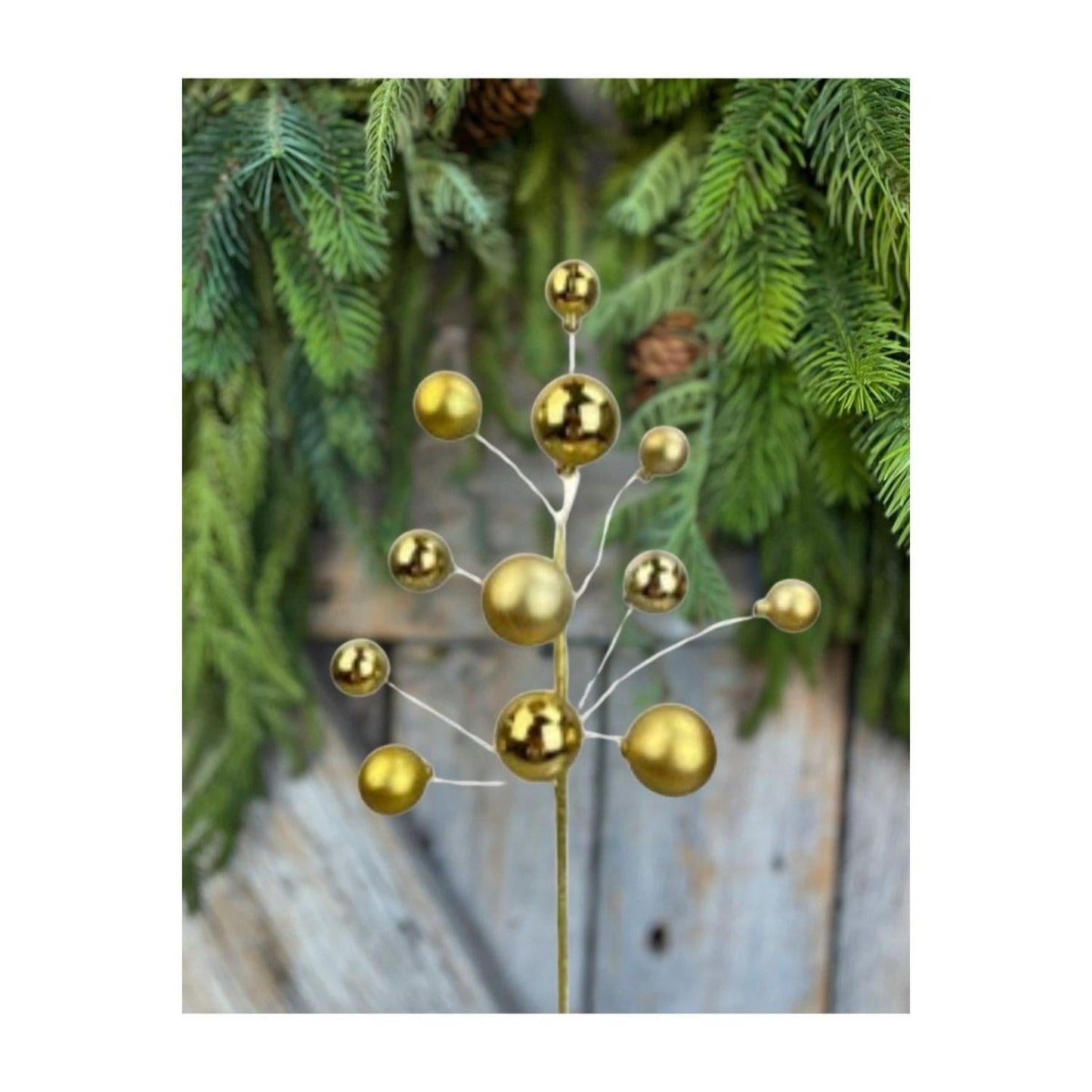 16" Ornament Ball Pick: Gold