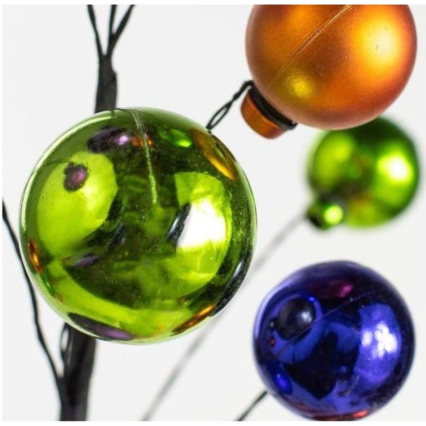 16" Ornament Ball Pick: Orange, Purple, Green
