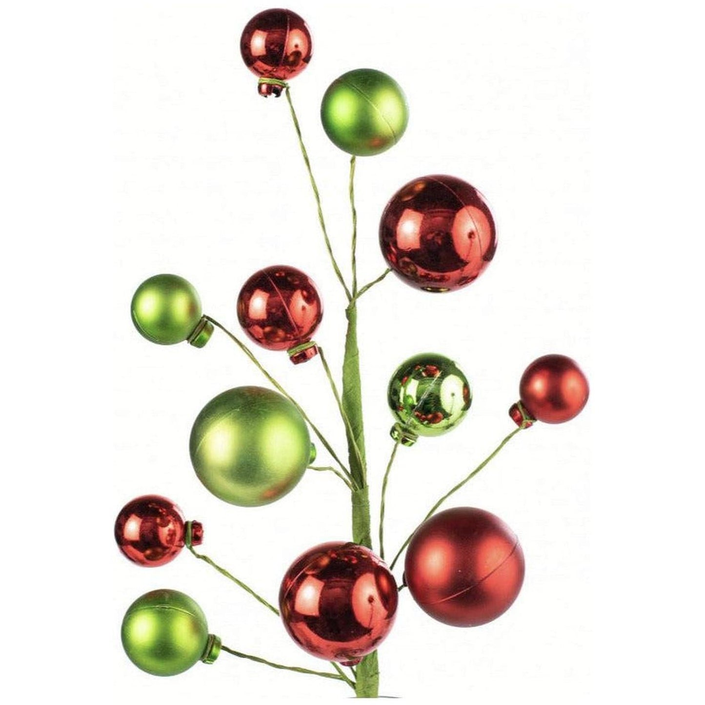 16" Ornament Ball Pick: Red & Green