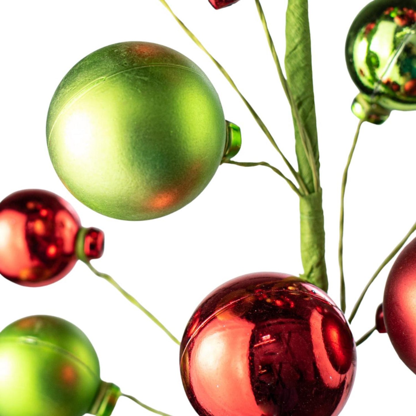16" Ornament Ball Pick: Red & Green