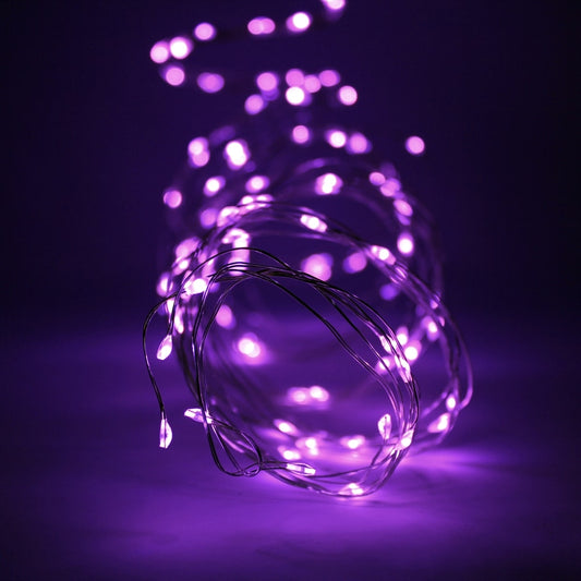 180 LED Silver Copper Branch Tree Lights Plug in - Purple