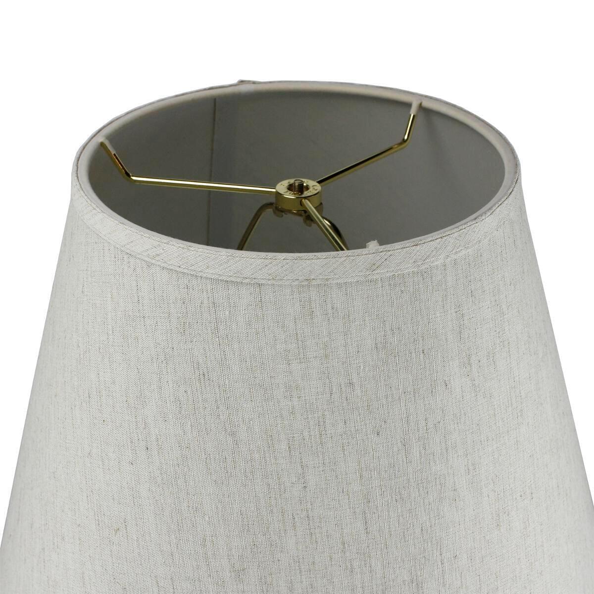 16"W 1 Light Swag Plug-In Pendant  Textured Oatmeal Shade Black Cord