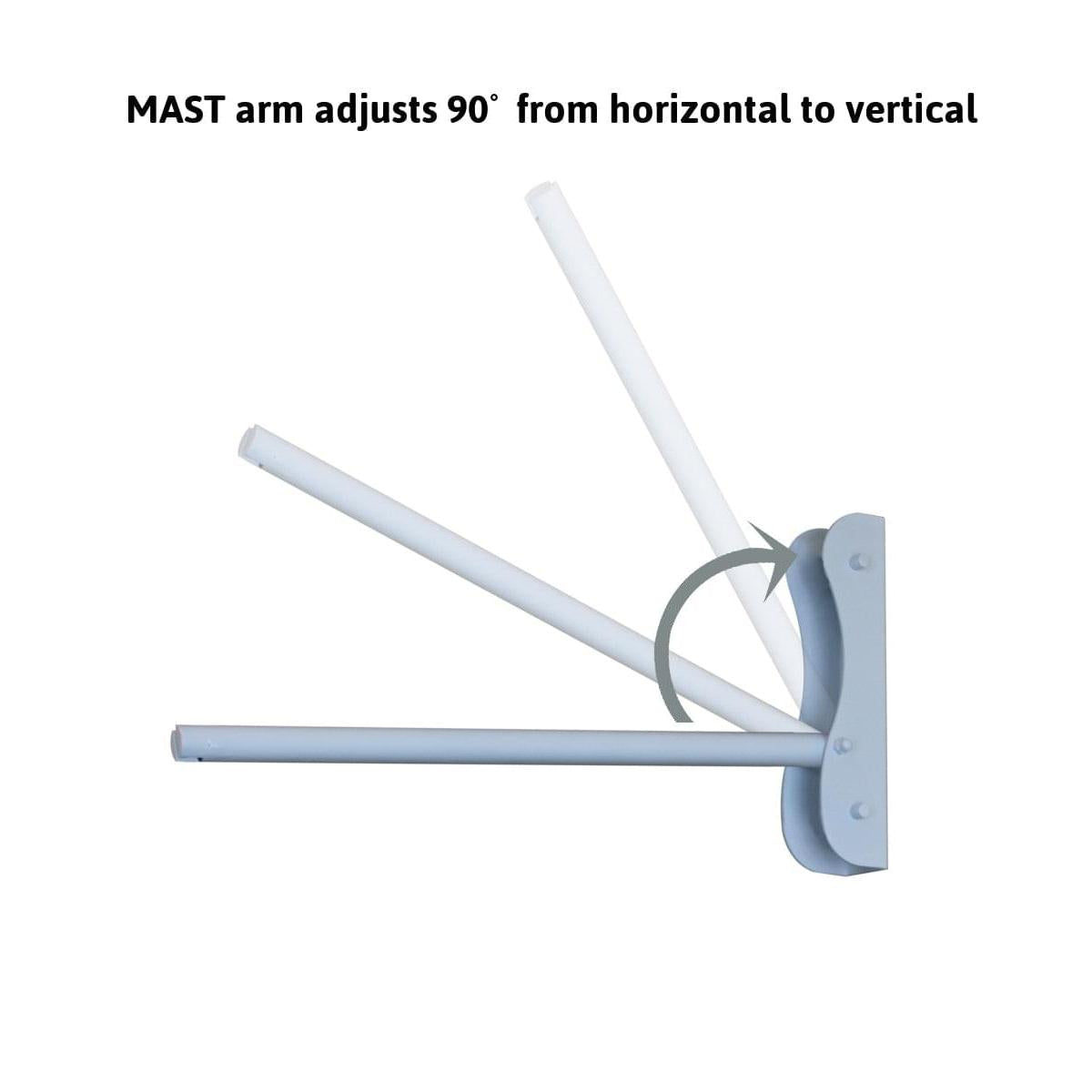 16"W 2 Light MAST Plug-In Wall Mount Pendant  White Linen Drum with Diffuser White Cord/Arm