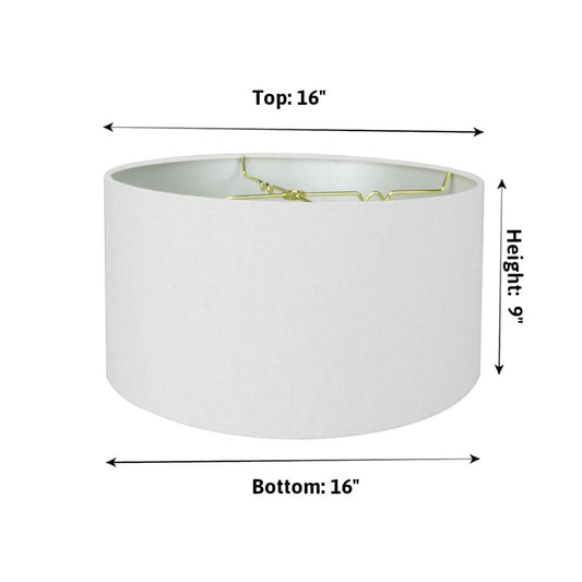 16"W 2 Light Swag Plug-In Pendant  White Linen Drum with Diffuser White Cord
