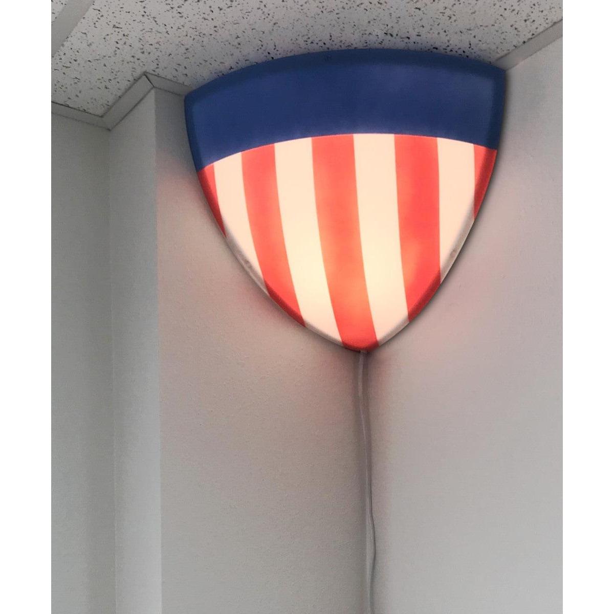 16"W Beacon Triangle Corner Light Plug-In Cord USA Design by Home Concept