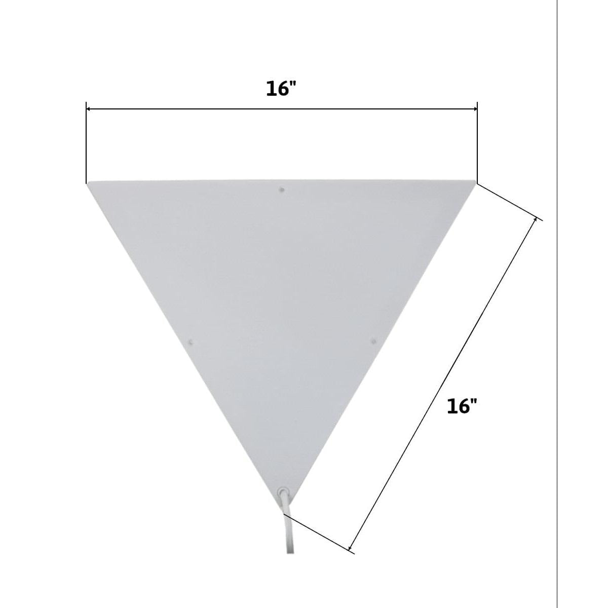 16"W Beacon Triangle Corner Light Plug-In Cord White by Home Concept
