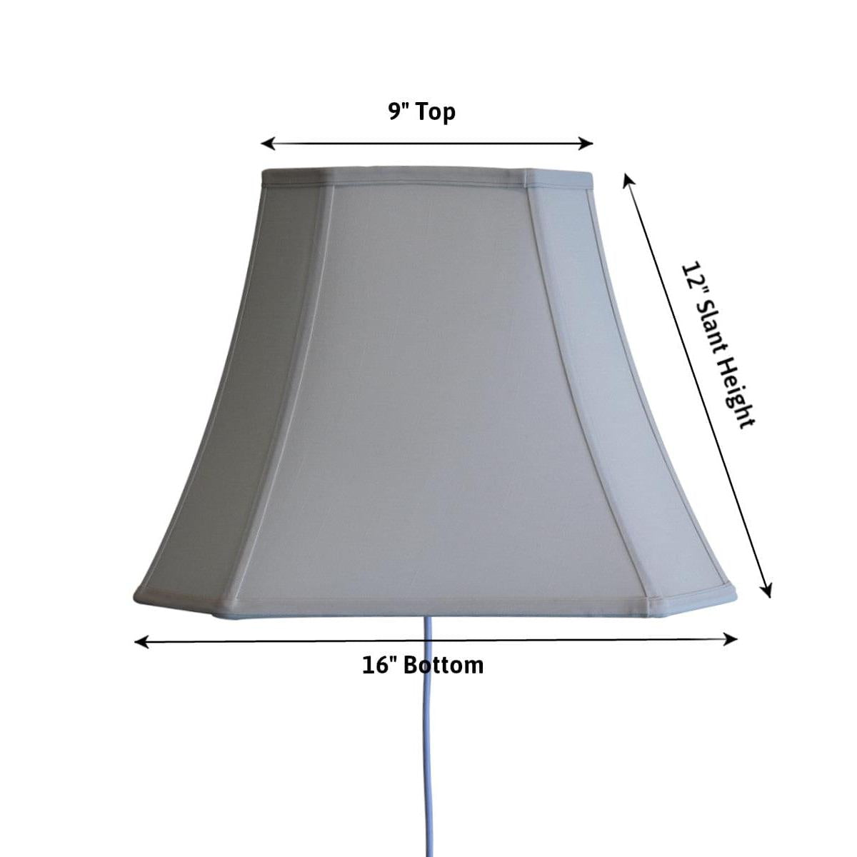 16"W Floating Shade Plug-In Wall Light Eggshell