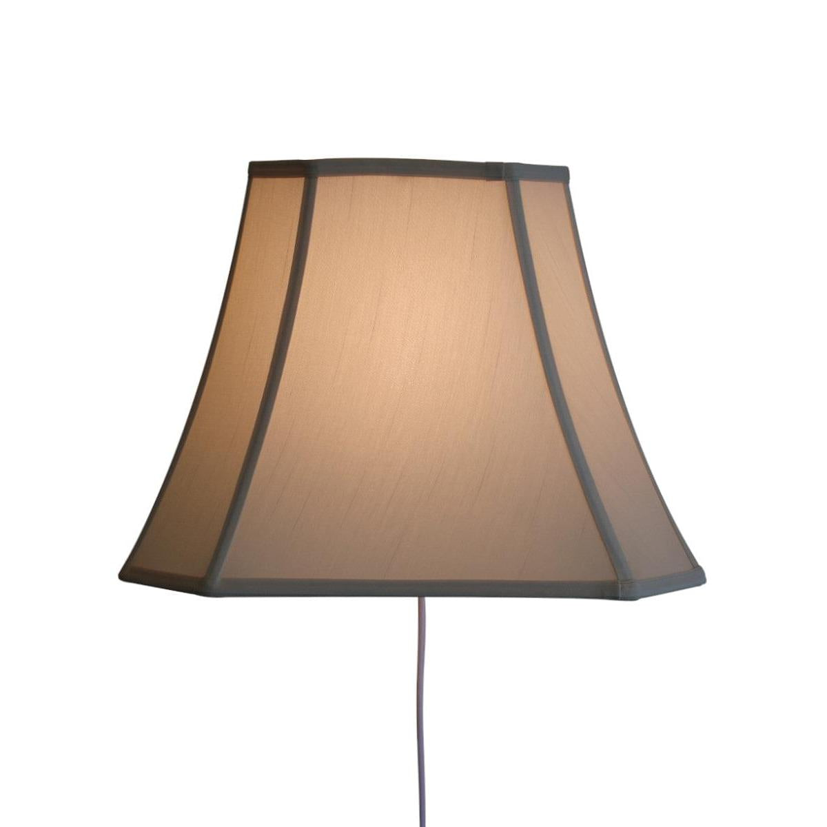16"W Floating Shade Plug-In Wall Light Eggshell