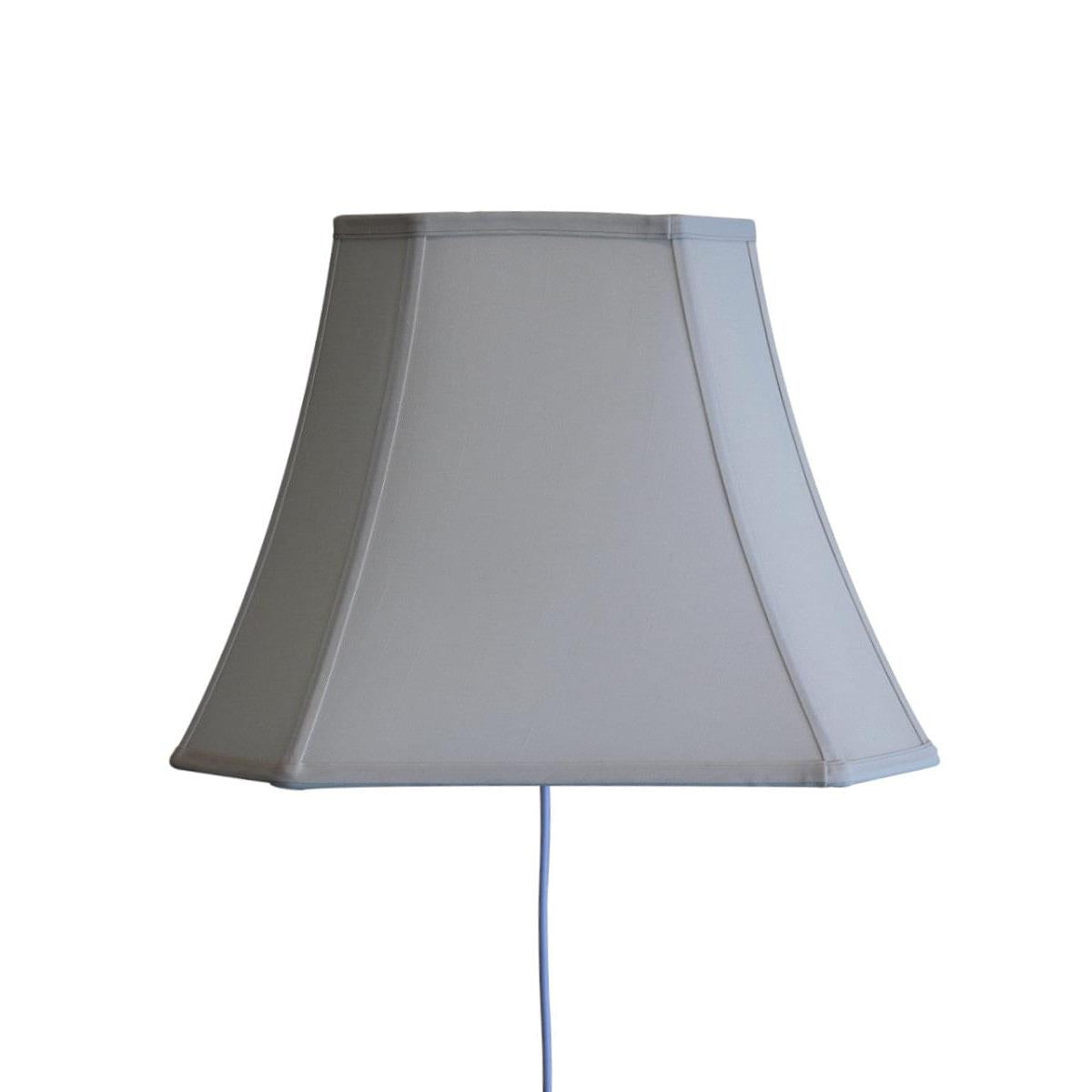 16"W Floating Shade Plug-In Wall Light Eggshell