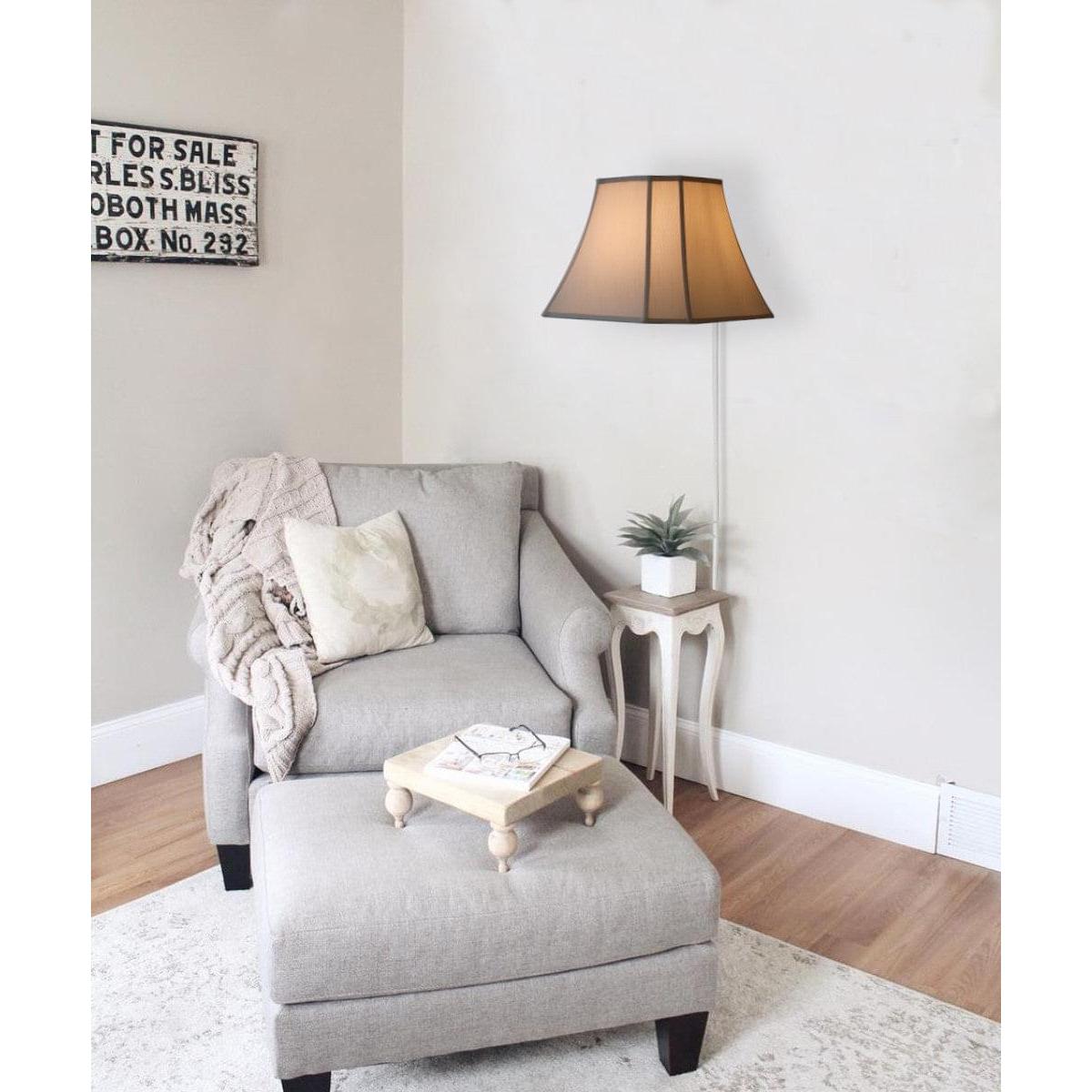 16"W Floating Shade Plug-In Wall Light Eggshell