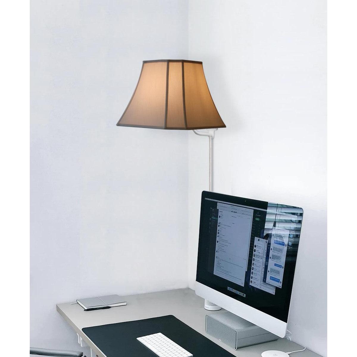 16"W Floating Shade Plug-In Wall Light Eggshell