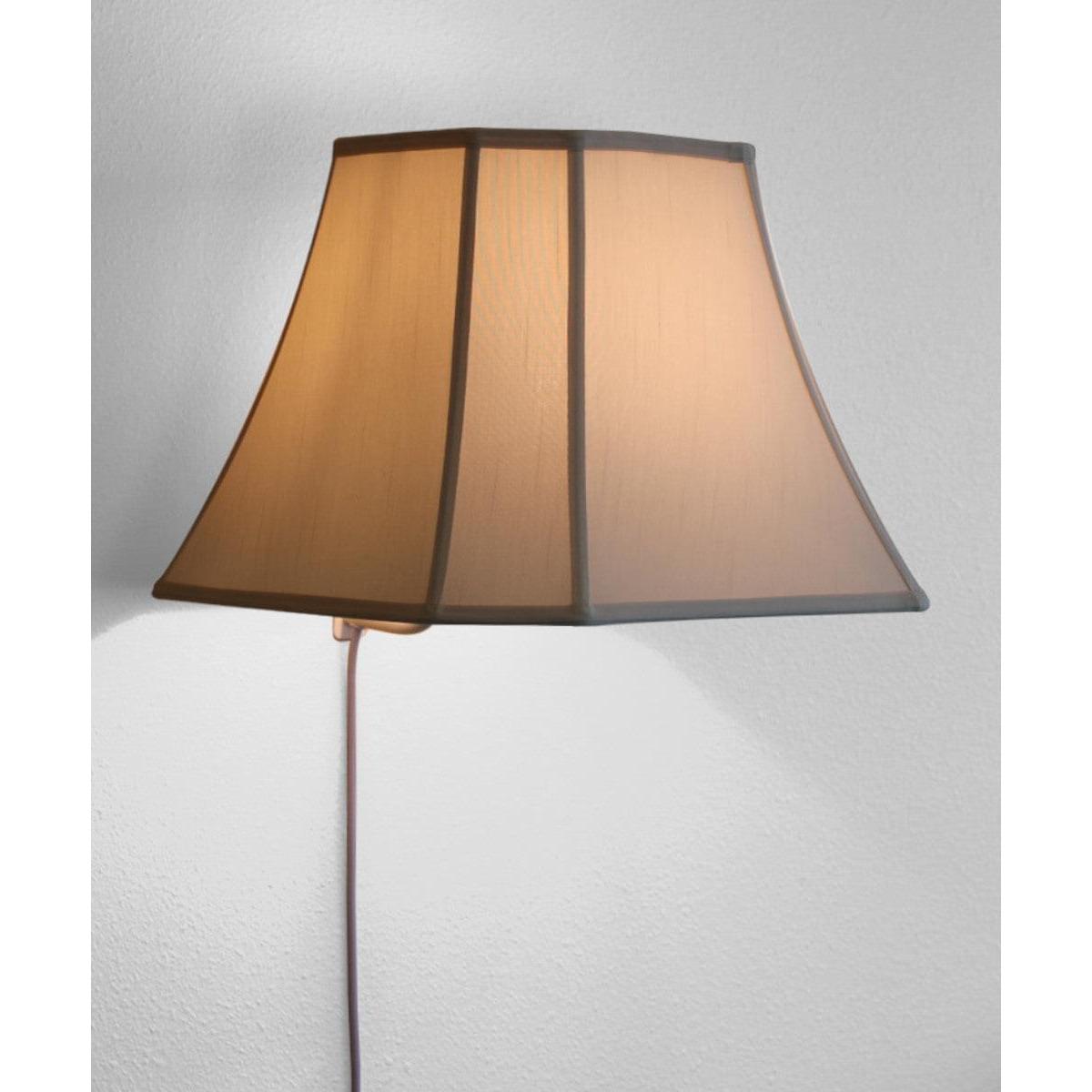 16"W Floating Shade Plug-In Wall Light Eggshell