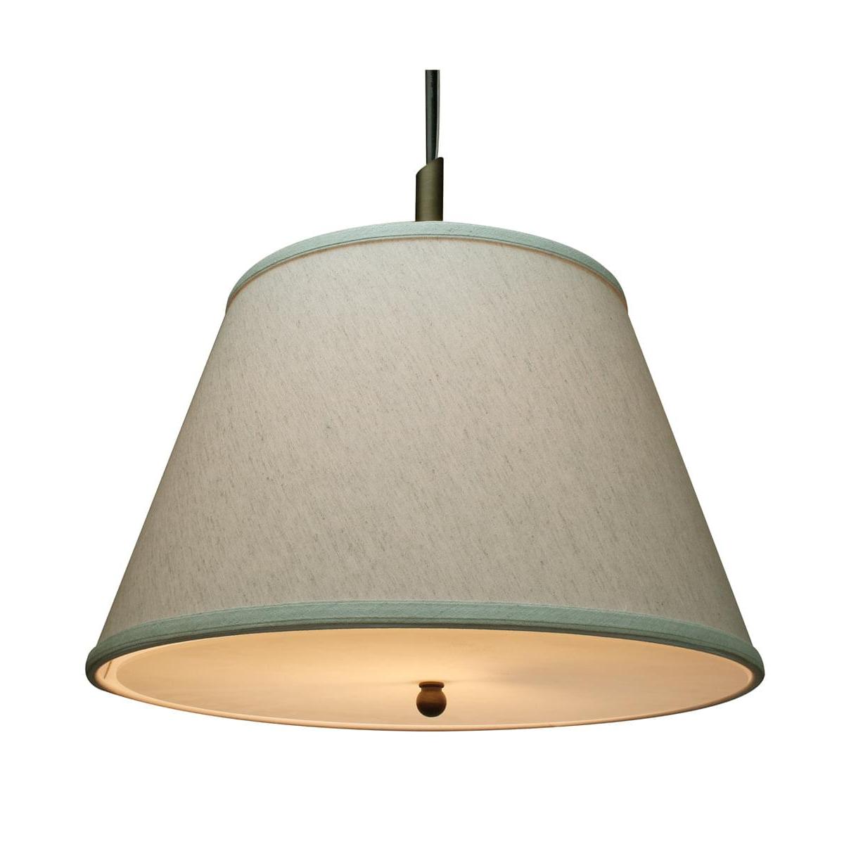 16"W Gold-laced Cafe Pendant Light with Textured Oatmeal Slotted Pendant Empire Shade and Diffuser