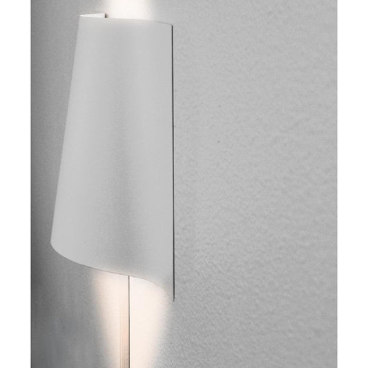 16"W Surface Wave Alluring Curved Metal LED Wall Light
