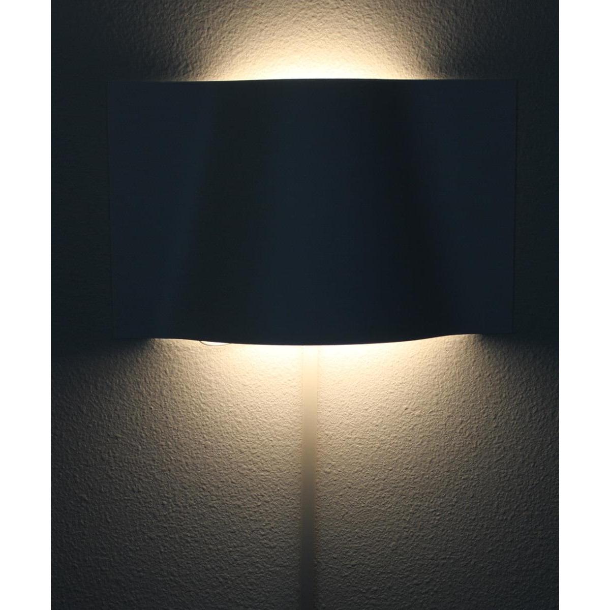 16"W Surface Wave Alluring Curved Metal LED Wall Light
