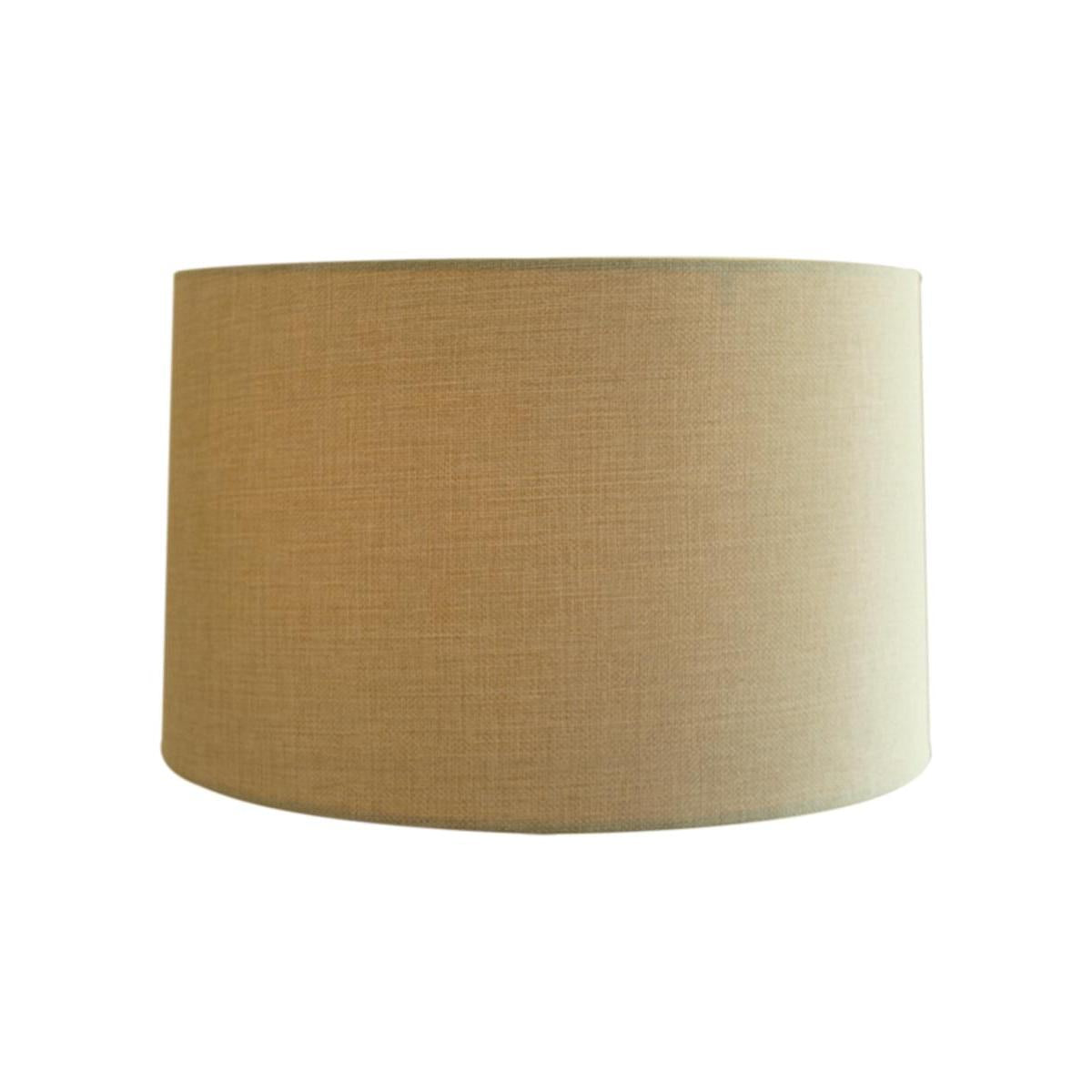 16"W x 10"H Khaki Burlap Drum Shade