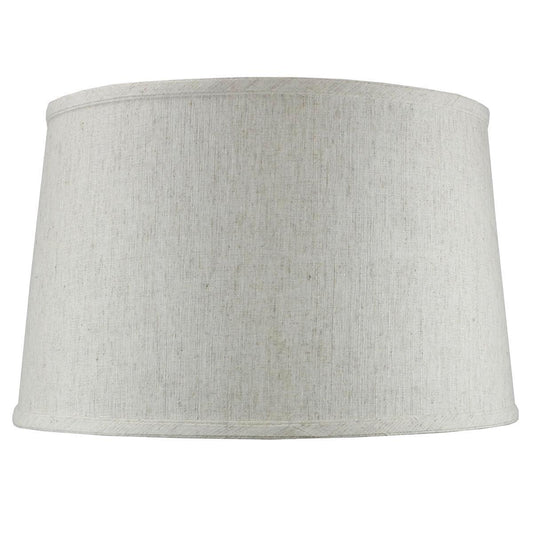16"W x 10"H Shallow Drum Hard Back Lamp Shade Textured Oatmeal